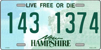 NH license plate 1431374