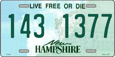 NH license plate 1431377