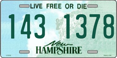 NH license plate 1431378