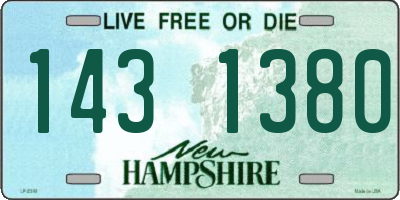 NH license plate 1431380