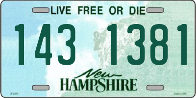 NH license plate 1431381