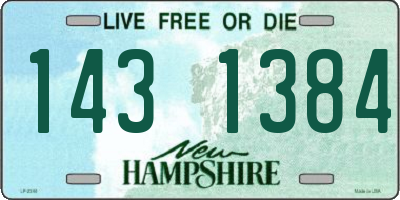 NH license plate 1431384