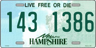 NH license plate 1431386