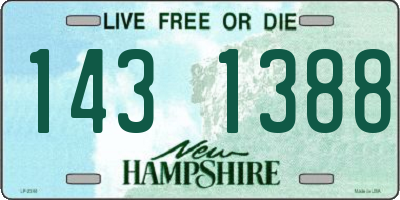 NH license plate 1431388