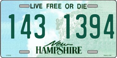 NH license plate 1431394