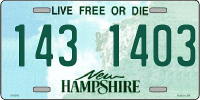 NH license plate 1431403