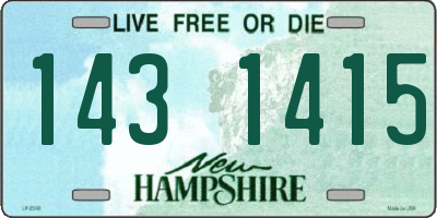 NH license plate 1431415