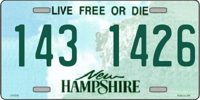 NH license plate 1431426