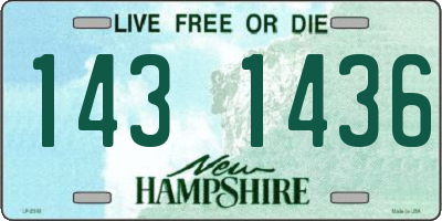 NH license plate 1431436