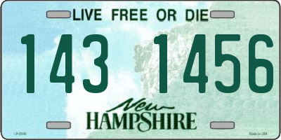 NH license plate 1431456