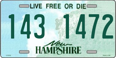 NH license plate 1431472