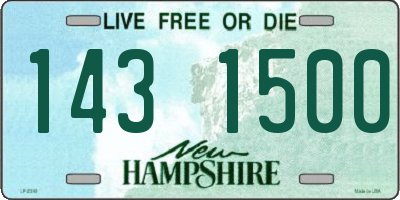 NH license plate 1431500