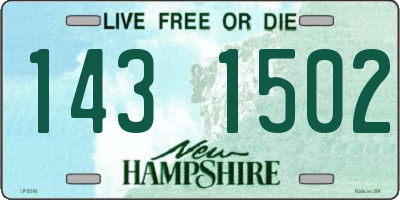 NH license plate 1431502