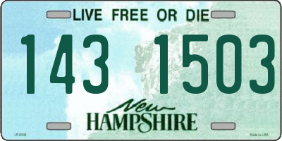 NH license plate 1431503