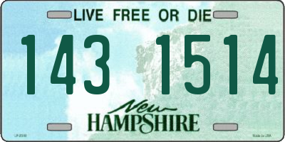 NH license plate 1431514