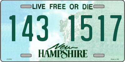 NH license plate 1431517
