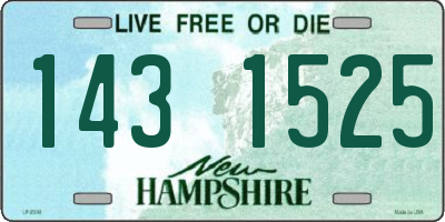 NH license plate 1431525