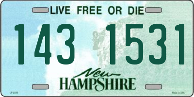 NH license plate 1431531