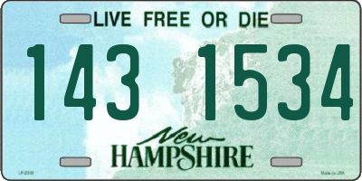 NH license plate 1431534