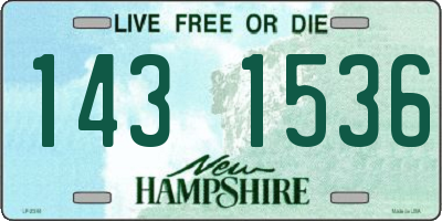 NH license plate 1431536