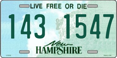 NH license plate 1431547