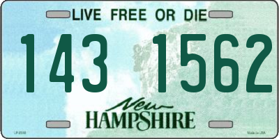 NH license plate 1431562