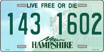 NH license plate 1431602