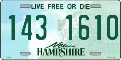 NH license plate 1431610