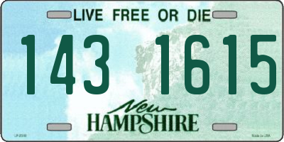 NH license plate 1431615
