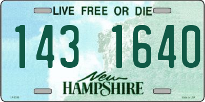 NH license plate 1431640