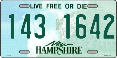 NH license plate 1431642
