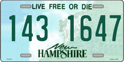 NH license plate 1431647