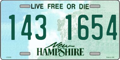 NH license plate 1431654
