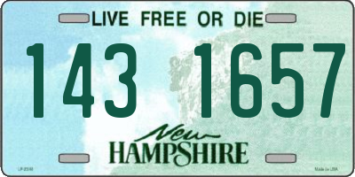 NH license plate 1431657