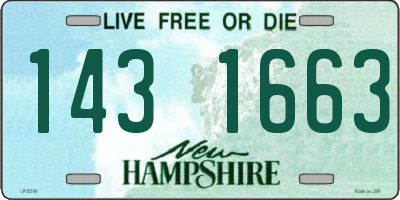 NH license plate 1431663