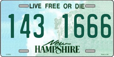 NH license plate 1431666