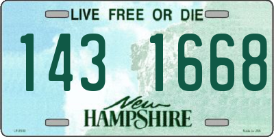 NH license plate 1431668