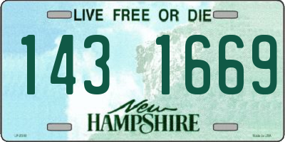 NH license plate 1431669