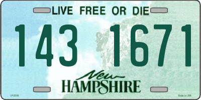 NH license plate 1431671