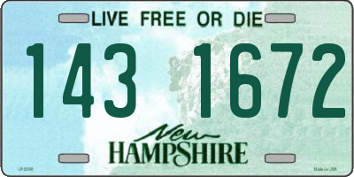 NH license plate 1431672