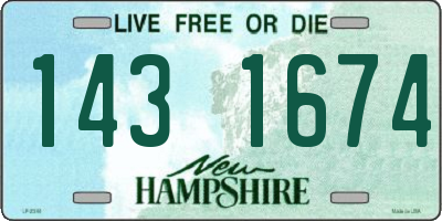 NH license plate 1431674