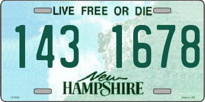 NH license plate 1431678