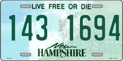 NH license plate 1431694