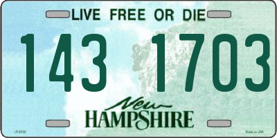 NH license plate 1431703