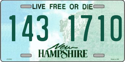 NH license plate 1431710