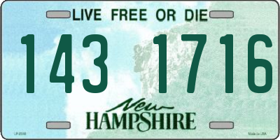 NH license plate 1431716
