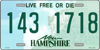 NH license plate 1431718