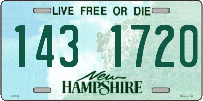 NH license plate 1431720