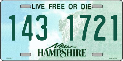 NH license plate 1431721