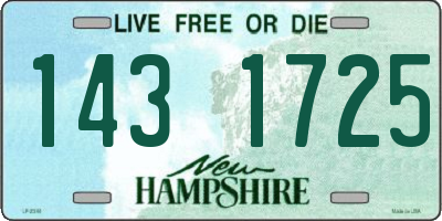 NH license plate 1431725